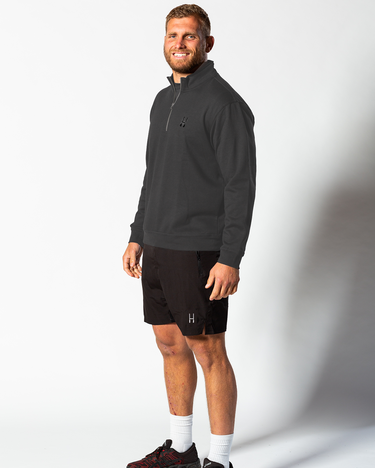 1/4 Zip Sweater - Grey